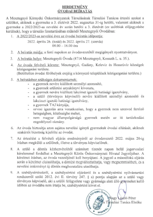 ovodaibeiratas mesztegnyo 202223